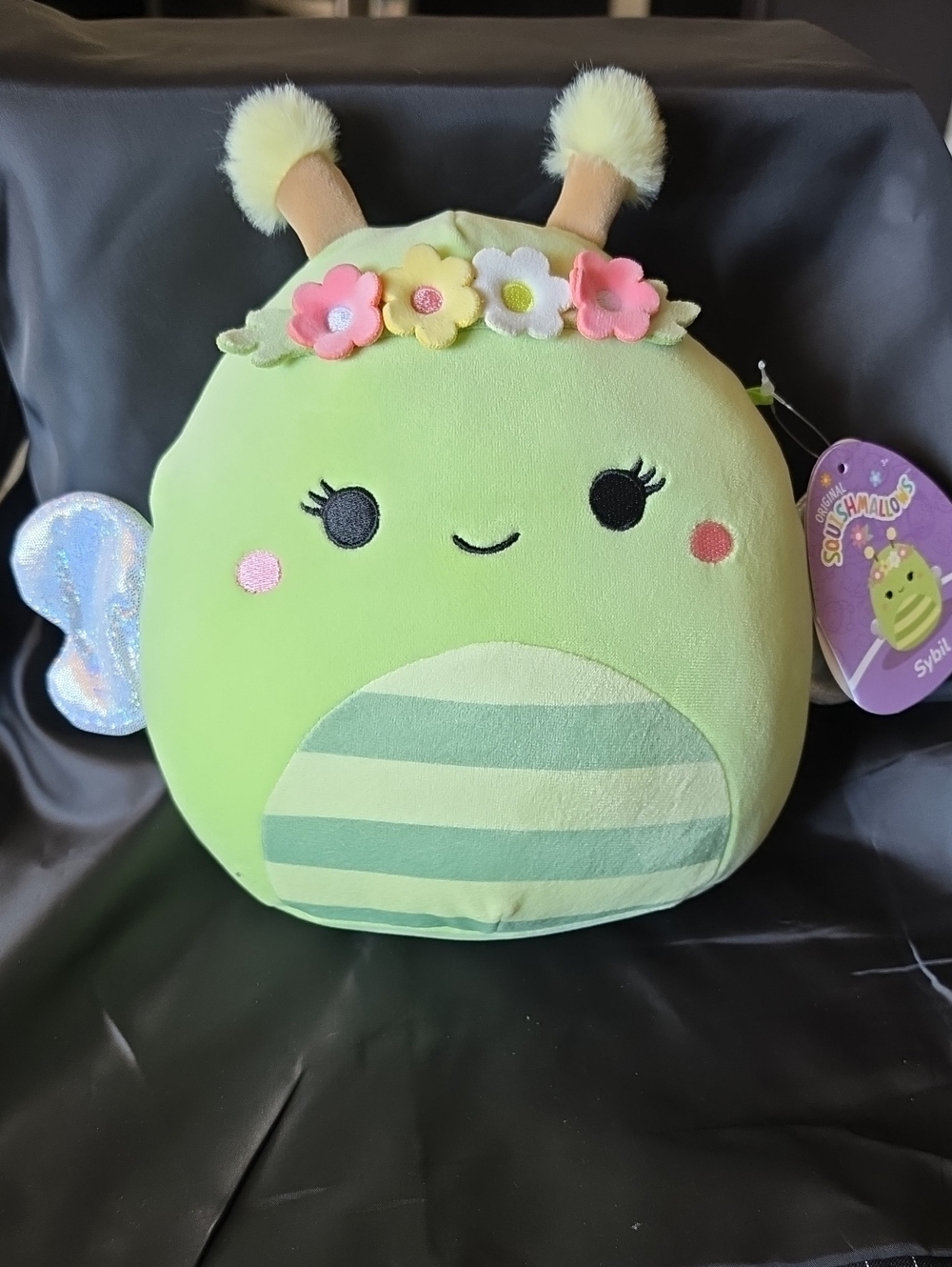 Sybil the Green Bee, 8" Squishmallow Plush, Easter Squad Collection, 2025